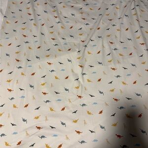 Dinosaur Print baby blanket - Multi Color on White